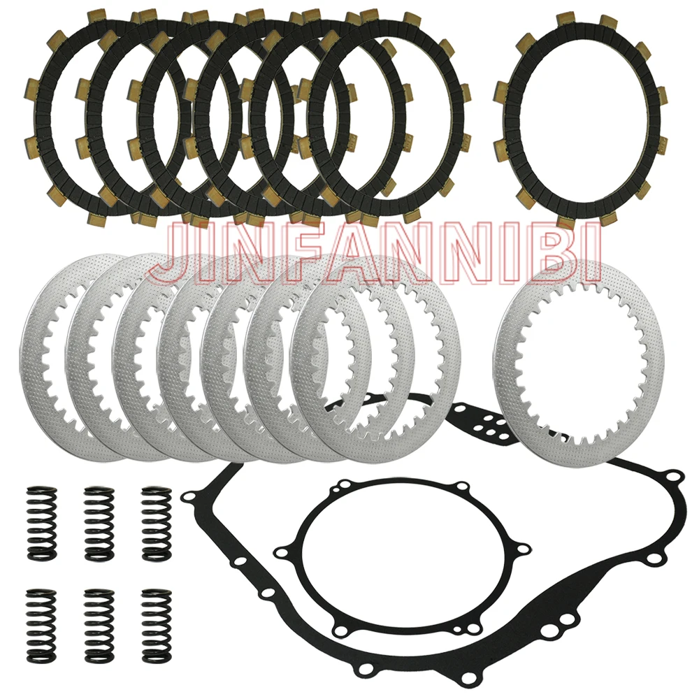 Clutch Friction Plates Kit & Spring Cover Gasket Set for Honda CRF100F 2004 2005- 2009 2010 2011 2012 2013