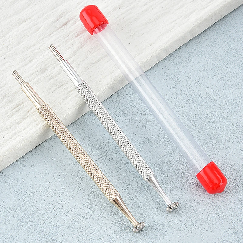 1/2 pezzi penna magnetica professionale per nail art a doppia testa mini perline di ferro ad alta precisione magnete che punteggia penna strumento per manicure