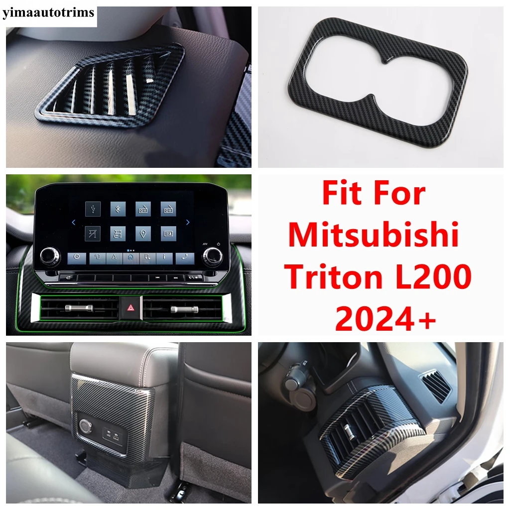 

Rear Box Air Outlet Frame / Water Cup / Middle Side AC Conditioning Vent Cover Trim Accessories For Mitsubishi Triton L200 2024