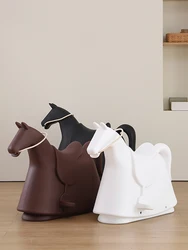 Cadeira de balanço criativa, Decoração de fezes de animais, Brinquedos dos desenhos animados, Cadeiras de cavalos pequenos