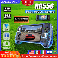 ANBERNIC RG556 Handheld Game Console 5.48 Inch AMOLED Screen 1080*1920 Android 13 RAM8G+128G PS2Game 5G WIFI 512G 80000Games