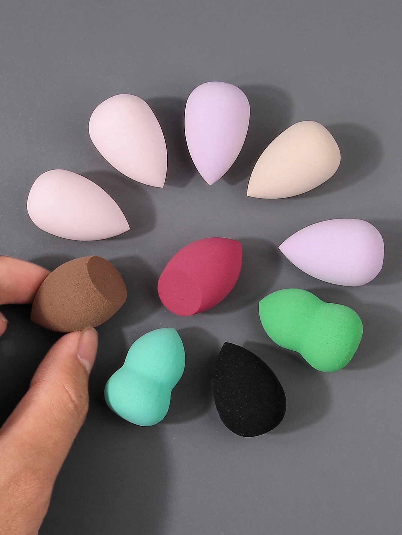 Rainbow Makeup Sponges Assorted Colors, Skin-Safe & Reusable Expandable Travel Sponge Set (100/50/25/20/10pcs)