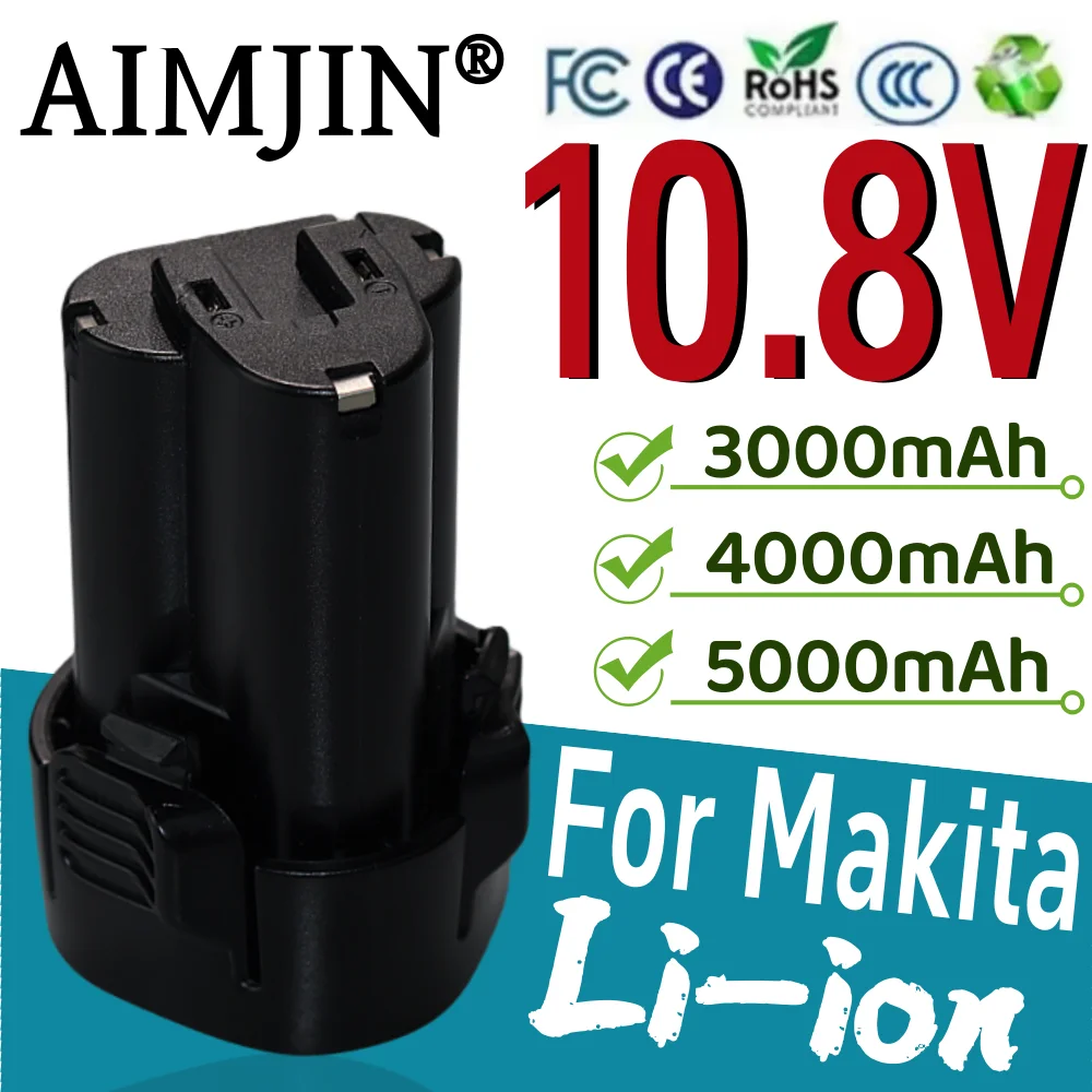 For Makita 10.8V 3000/4000/5000mAh Li-ion Battery Replaceable BL1013 BL1014 BL 1013 BL 1014 LCT203W 194550-6 Power Tool Battery