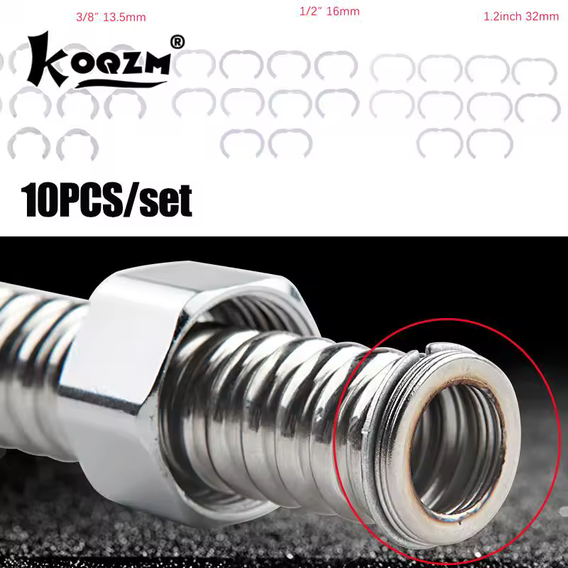 Anillos de segmento de tubería corrugada Solar de acero inoxidable, piezas solares especiales Circlip, DN16, DN20, DN25, DN32, 10 piezas