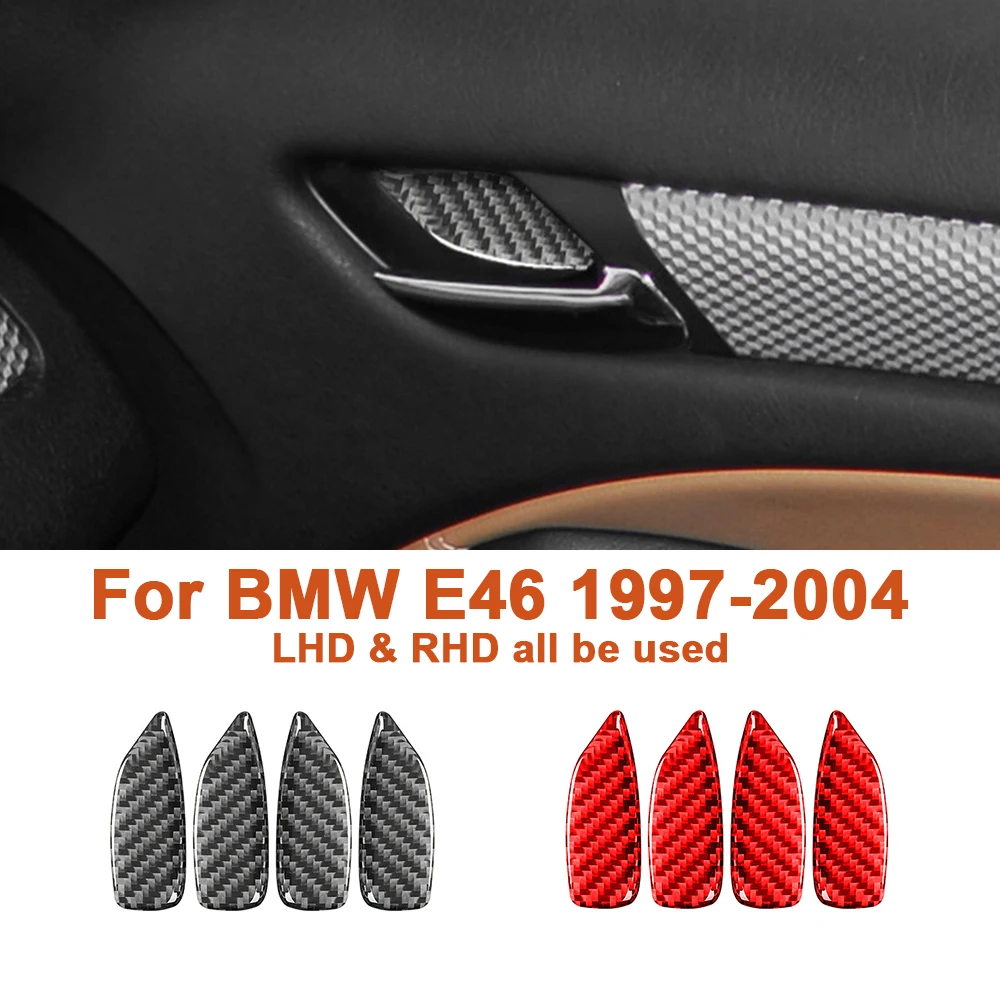 

For BMW 3 Series E46 323i 328i 330i 325i 1997-2004 Modifi Accessories Carbon Fiber Car Door Bowl Cover Decor Interior Sticker