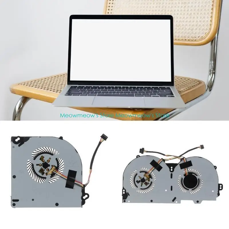 W91A CPU GPU RADIATOR RADIATOR การเปลี่ยนความเย็นพัดลมสำหรับ Clevo P950 P950HR P950ER T97 T96E T800 4 สายไฟพัดลมระบายความร้อนลวด