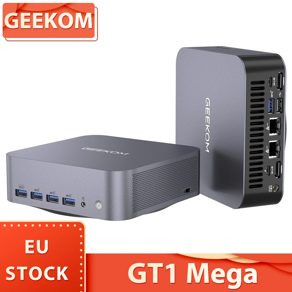 Geekom gt1 mega ai mini pc, intel core ultra U7-155H 16 kerne bis zu 4,8 ghz, 32gb ddr5 ram 1tb ssd, wifi 7 bluetooth 5,4