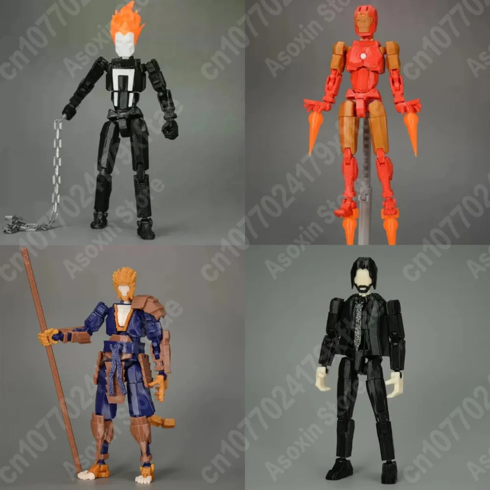 3D Printed Superheroes Anime Multi-Jointed Shapeshift Character Toys Action Figures Mannequin Model Soldiers Ornaments Gifts