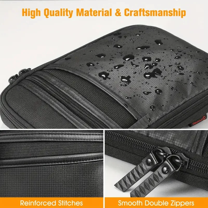 Outdoor Men's Crossbody Bag, Large Capacity Hidden Waterproof PU Pistol Storage Bag, Shoulder Bag Bags for Men  Sling Bag Men