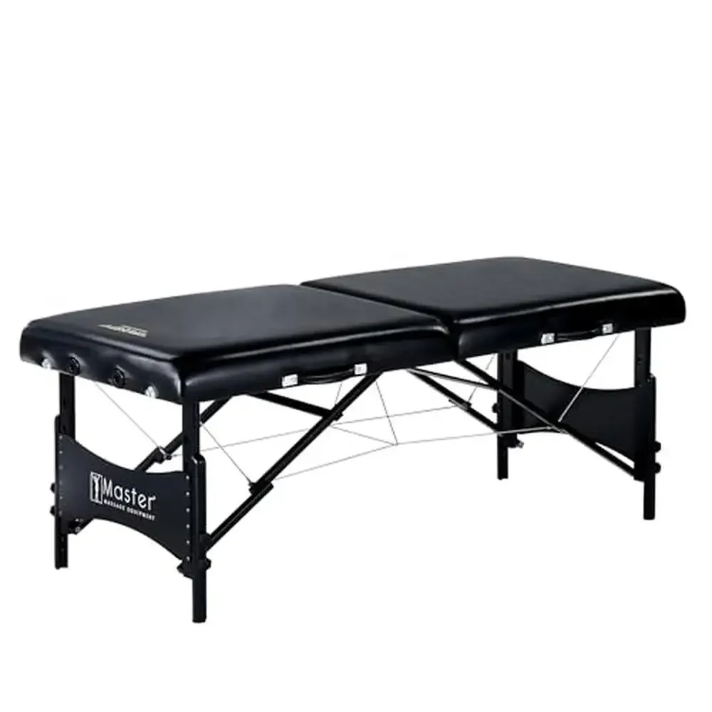 Galaxy Professional Portable Massage Table Package Black Memory Foam Cushioning Tattoo Table Spa Salon Adjust 24-34'' Foldable