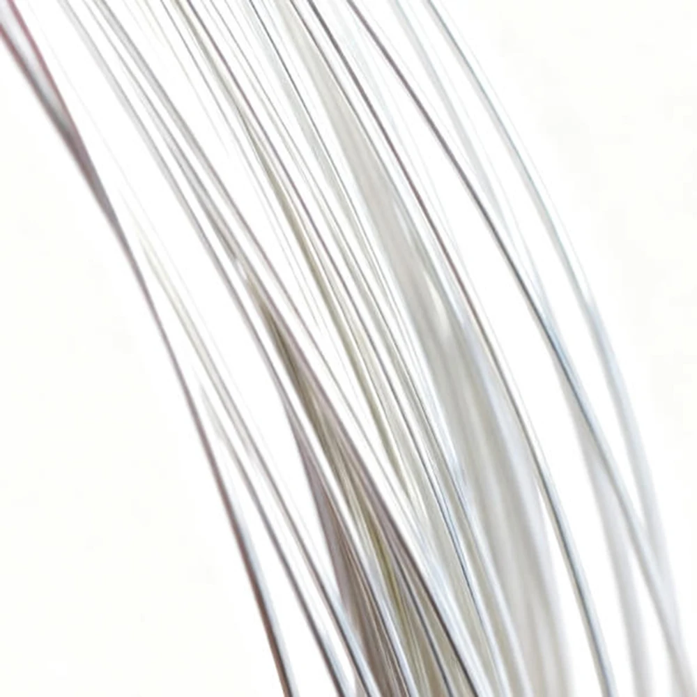 

S9999 Серебряная проволока DIY Аксессуары ручной работы Материал обмоточной проволоки Стерлинговый шелк 1 м Чистая твердая проволока из стерлингового серебра 999 пробы