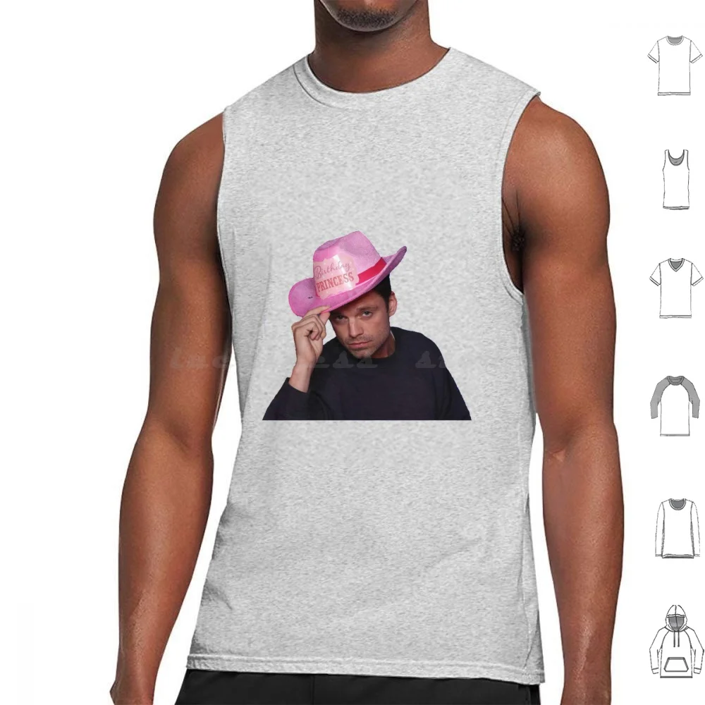 Yee Haw! Stan With Pink Birthday Princess Cowboy Hat Tank Tops Vest Sleeveless Stan Stan Awesome Cute Yee Haw Yeehaw Cowboy