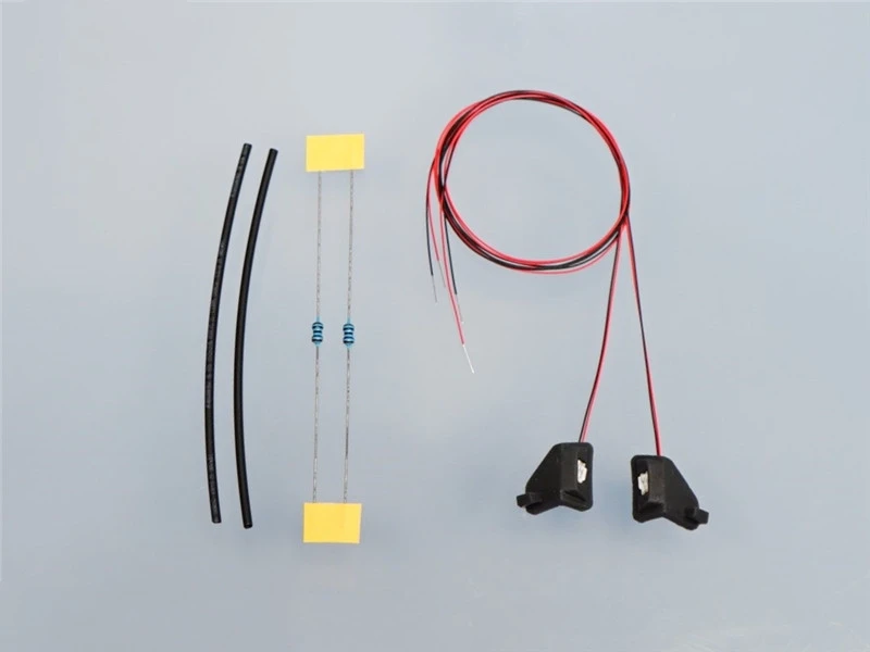 1 Paar LED Vorderrad Augenbrauen Lichter LED gelbe Lampe für antike Skala Tamiya RC LKW Kipper 770s lesu DIY Spielzeug teile – Detail 2