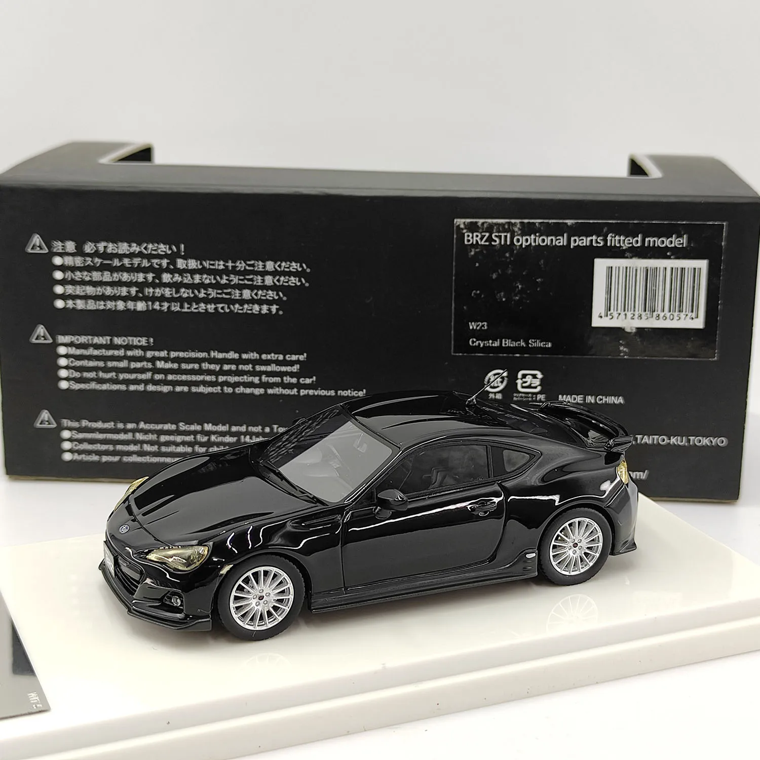 

Diecast WITS 1:43 Scale BRZ STl Optional Parts Fitted Black Alloy Car Model Collectible Toy Gift Souvenir Display Ornament