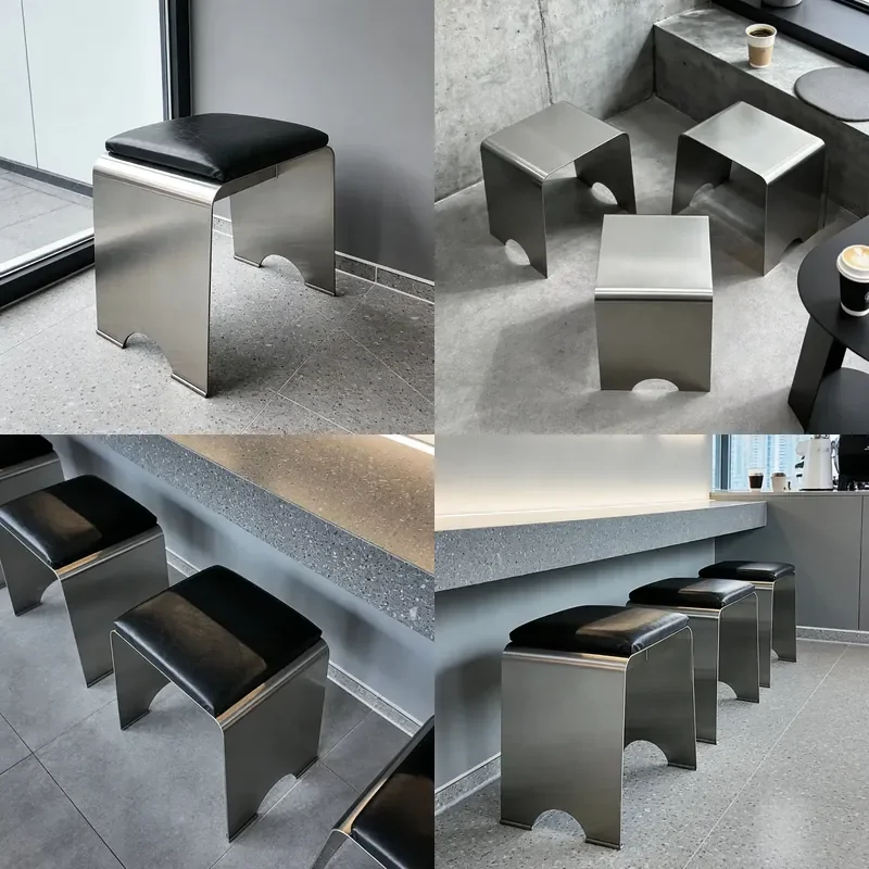 Modern Stainless Steel Stools Stylish Sturdy Easy to Maintain Ideal for High Traffic Dining Areas Cafes