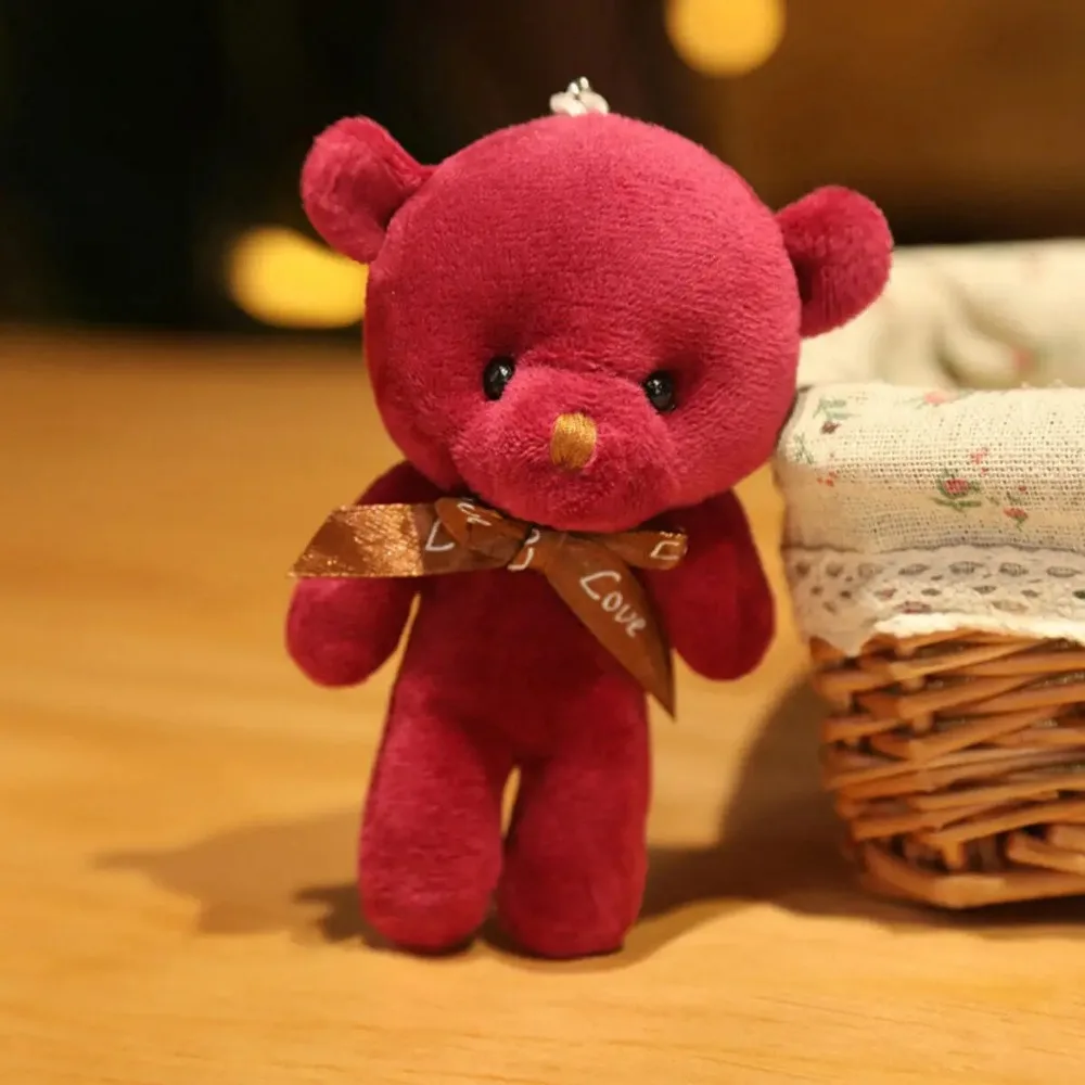 Confezione peluche ripiene orsacchiotti Mini orso bambola giocattolo portachiavi borsa pendenti decorazione di nozze regali per feste di compleanno