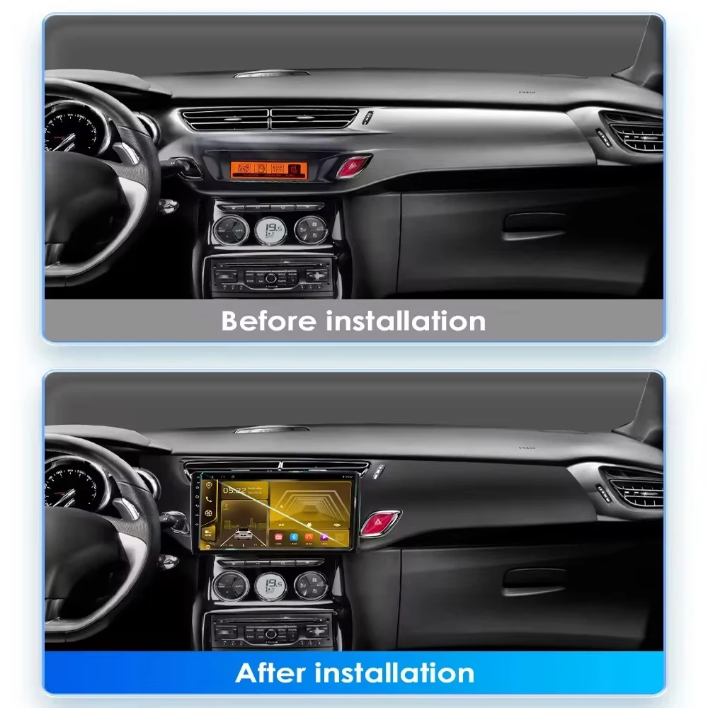 Andriod 14 For Citroen C3 DS3 2010 - 2016 Car radio Stereo multimedia player Android Auto Wireless GPS Head Unit 4G Carplay