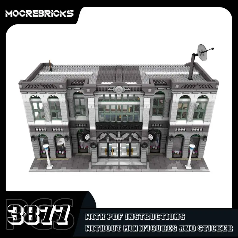 Street View Series Bricks Bank Downtown MOC Building Blocks City Architectural Model DIY Children's Collection Toys Puzzle Gifts