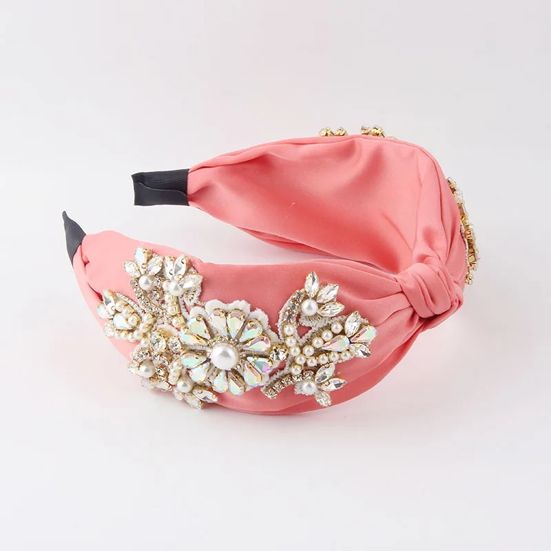 Bohemian Baroque Flower Rhinestone Handmade Headbands Hairbands For Women Girls Hair Accessories