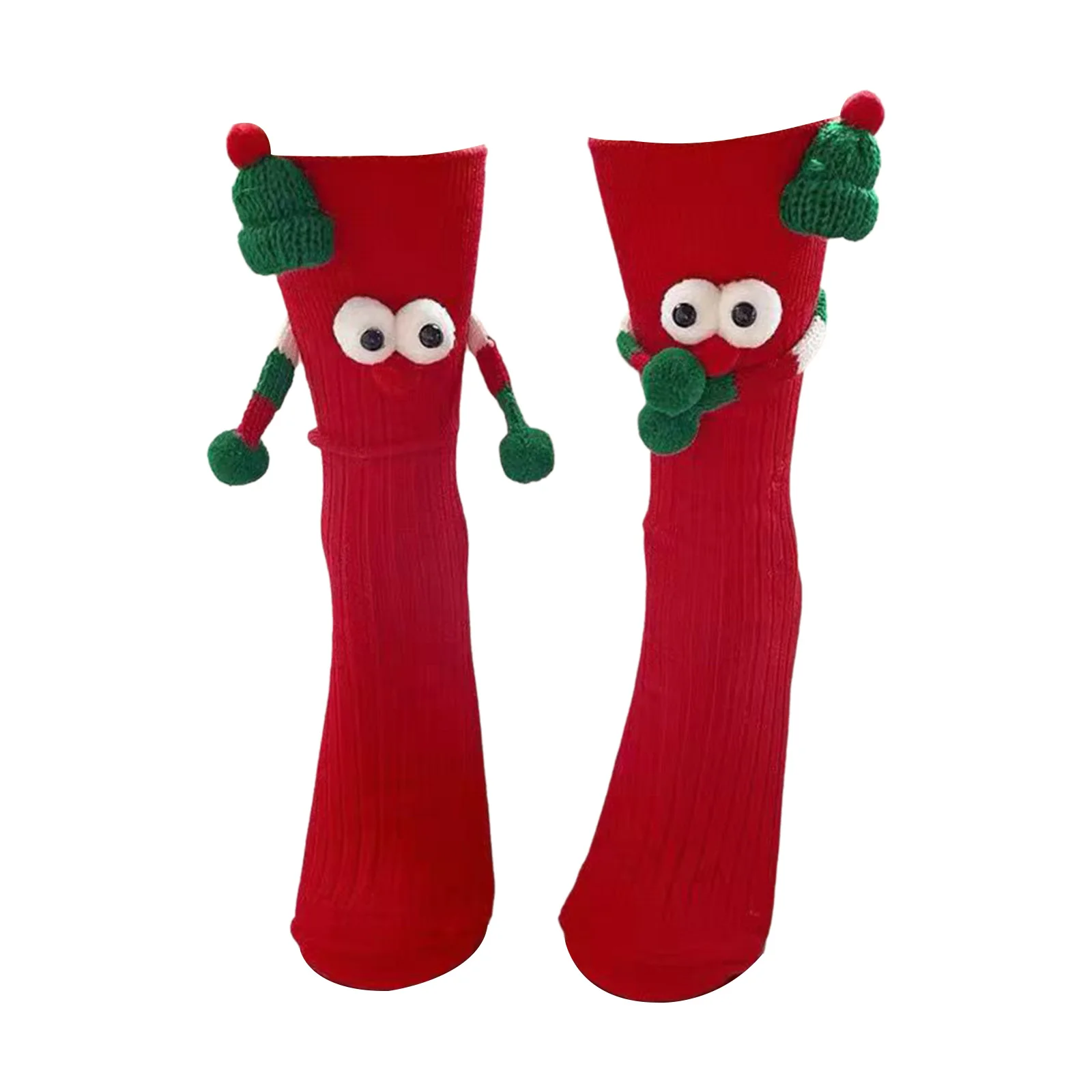 Simpatici calzini natalizi Calze natalizie Novità Calzini magnetici tenuti a mano per bambini adulti