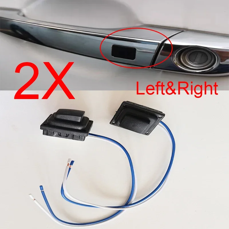 2X الباب الأمامي مقبض ذكي زر صغير 82661-D3710 82651-D3710 لشركة هيونداي توكسون 2016-2020 #1