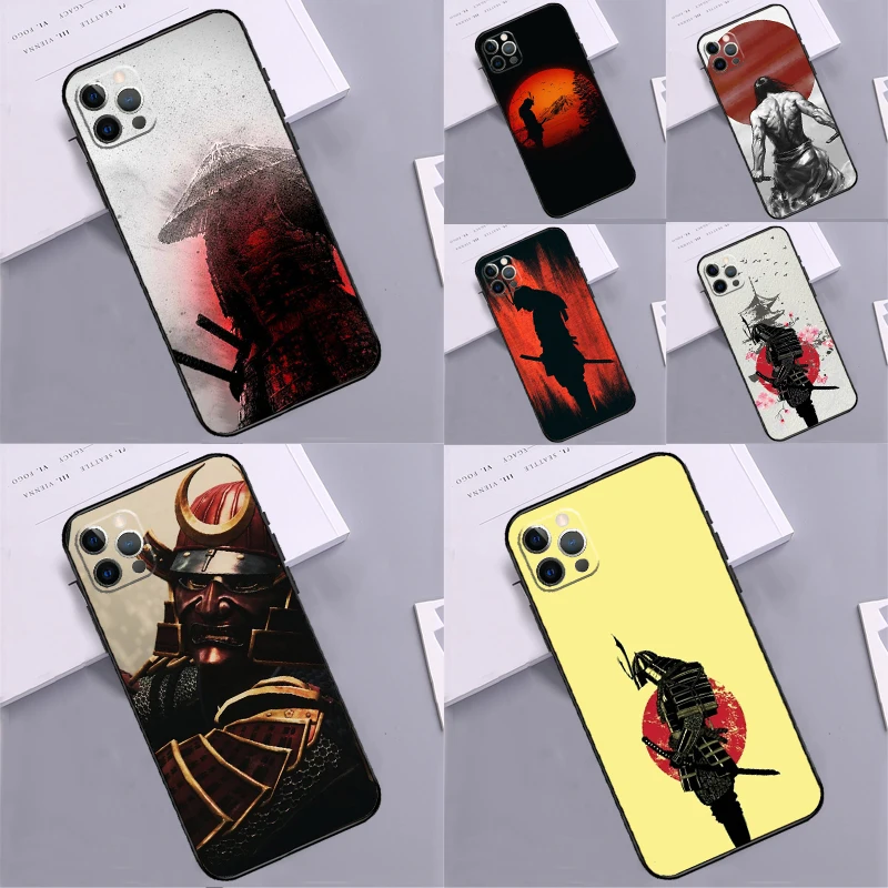 Samurai Warrior Case For iPhone 15 12 13 11 14 16 Pro Max X XS Max XR 8 7 14 Plus Back Cover Shell