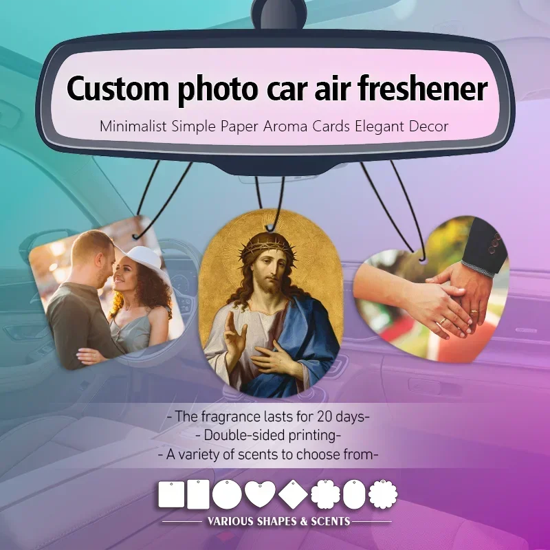 

50-Pack Customizable Car Air Fresheners Interior Fragrance Cards Perfect for Corporate Promotions And Vehicle Gifts