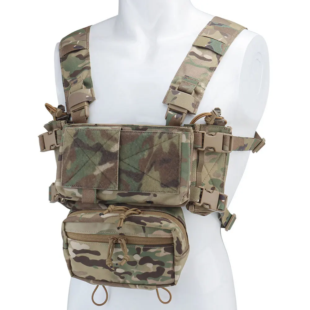 Tactical Micro Fight Chest Rig MK4 Chassis Fat&Back Strap 5.56 9mm Magazine Pouch Drop Sack Bag Outdoor Hunting Vest SS Style