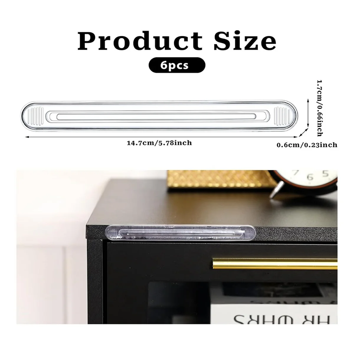 A04I Rubber Chair Wall Protector From Chair Back,6 Pack Clear Furniture Bumpers Silicone Cabinet Door for Shower Doors,Drawer image 2