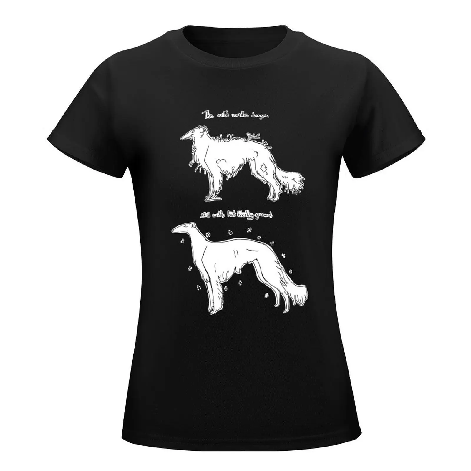 Grooming a Noodle Dragon T-Shirt Female clothing kawaii clothes black t-shirts for Women