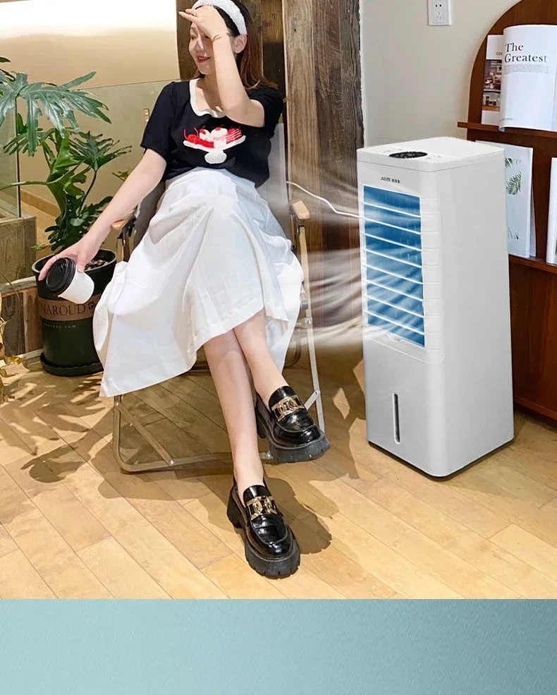 220V Portable Silent Small Air Conditioner Fan for Home, Single-Cooling, Mobile Mini AC, Quiet Cooling Machine