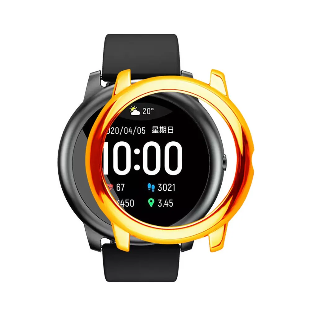 Funda de pantalla de reloj TPU + película de vidrio para Haylou Solar LS05, funda protectora de reloj inteligente, pulsera protectora
