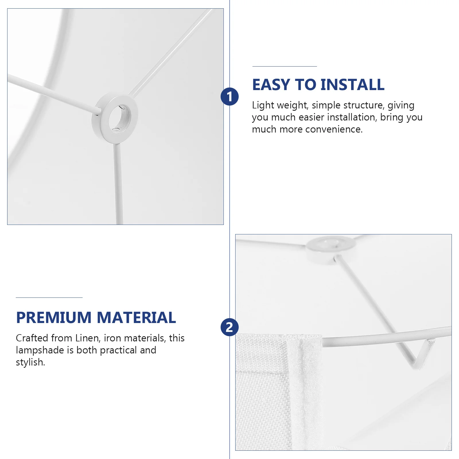 

Льняной абажур круглой формы, простой в установке, рассеивающий свет, для дома, отеля, спальни, кабинета, современный простой дизайн, для настольной и напольной лампы