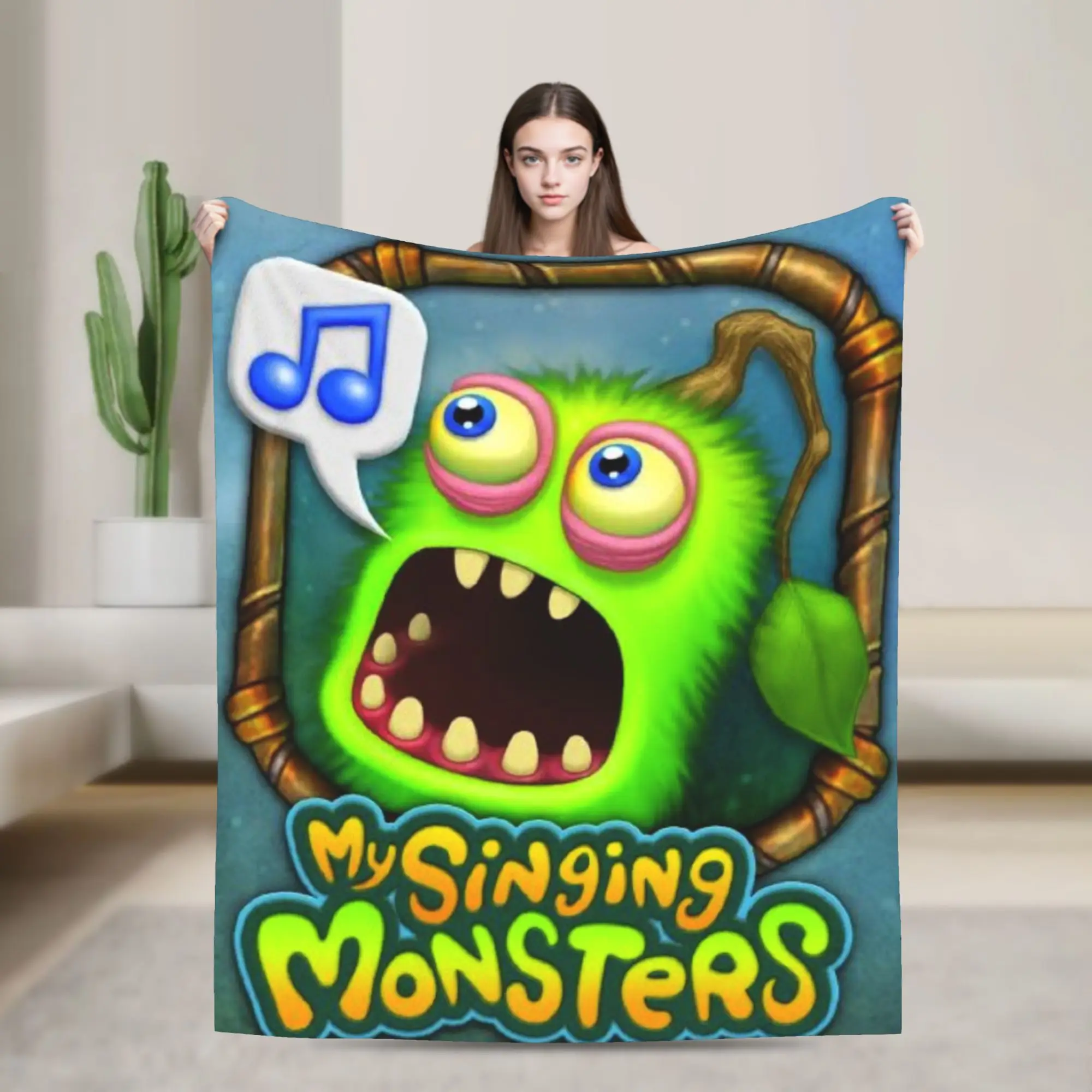 Warm Blanket Camping My Singing Monsters  Bedding Throws  Flannel Bedspread For Couch Chair Sofa Bed Pattern Sofa Bed Cover