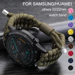 20 22mm Watch Strap for Huawei Watch GT 2 46mm/2e/pro Braided Bracelet for Samsung Galaxy Watch 3 41mm 45mm Rope Sport Watchband