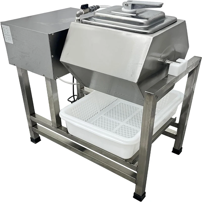 전기 고기 텀블러 마리네이터 38L 상업용 식품 진공 펌프 야채 스테인리스 스틸 고기 양념기 (육포, 소시지용)