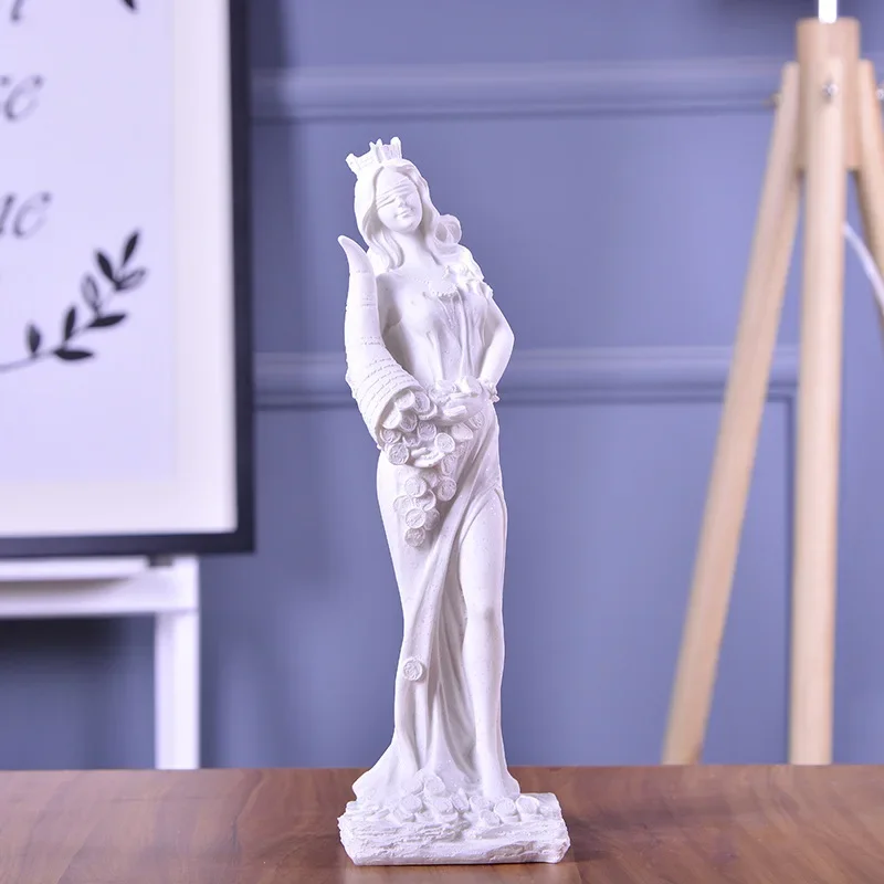 Sandstone Goddess of Wealth Statue Home Decoration Creative Wealth Goddess Figurines Miniatures Vintage Home Decor Office Decor