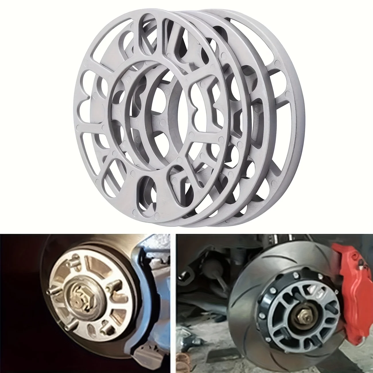 

2PCS Universal Aluminum Alloy Automotive Wheel Hub Gasket Adapter Has A Patterned Ring Thickness of 3mm/5mm/8mm/10mm