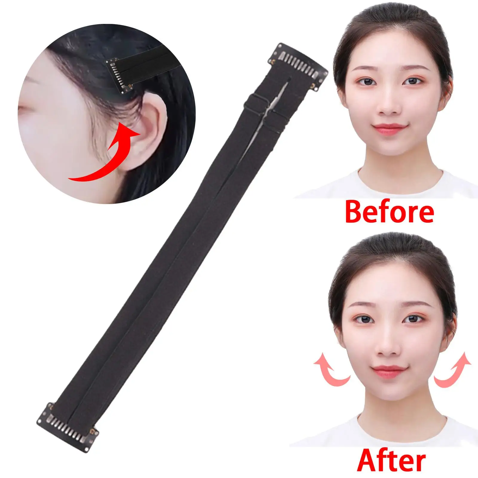 Facelift Bands Invisible Adjustable Nylon Stretch Cloth Strap for Face Lift V Shaped Chin Lifting for Facial Care