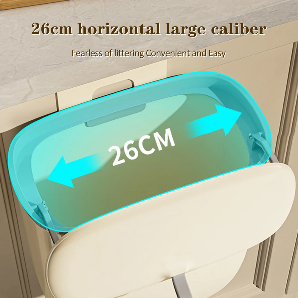 8/12L Kitchen Compost Bin for Cabinet Under Sink Wall Mounted Hanging Trash Can With Lid Food Waste Wastebasket Garbage Can