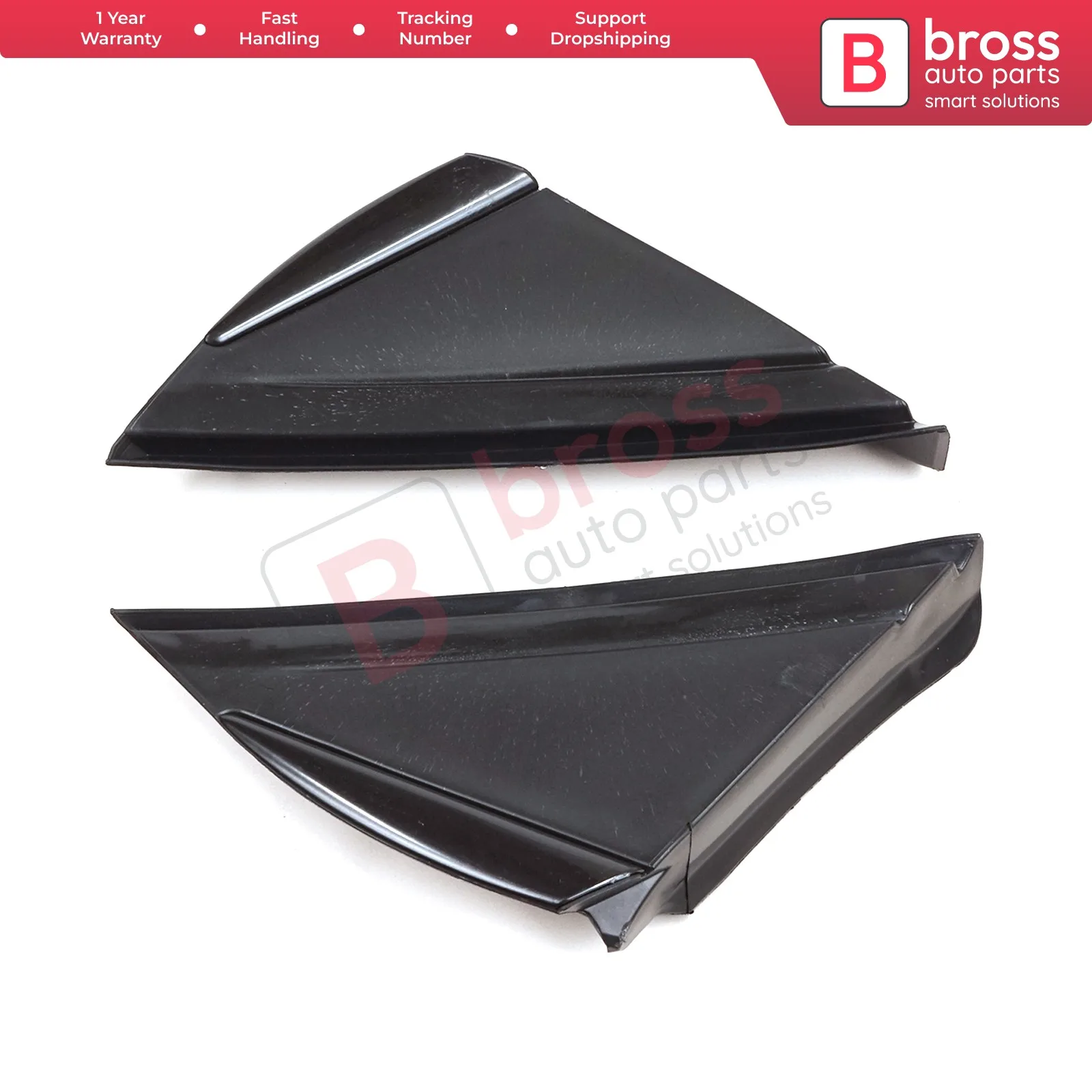 BSP1131 Side View Mirror Triangle Fender Corner Trim Cover Set for Renault Megane MK4 2016-On 638752672R 638744983R