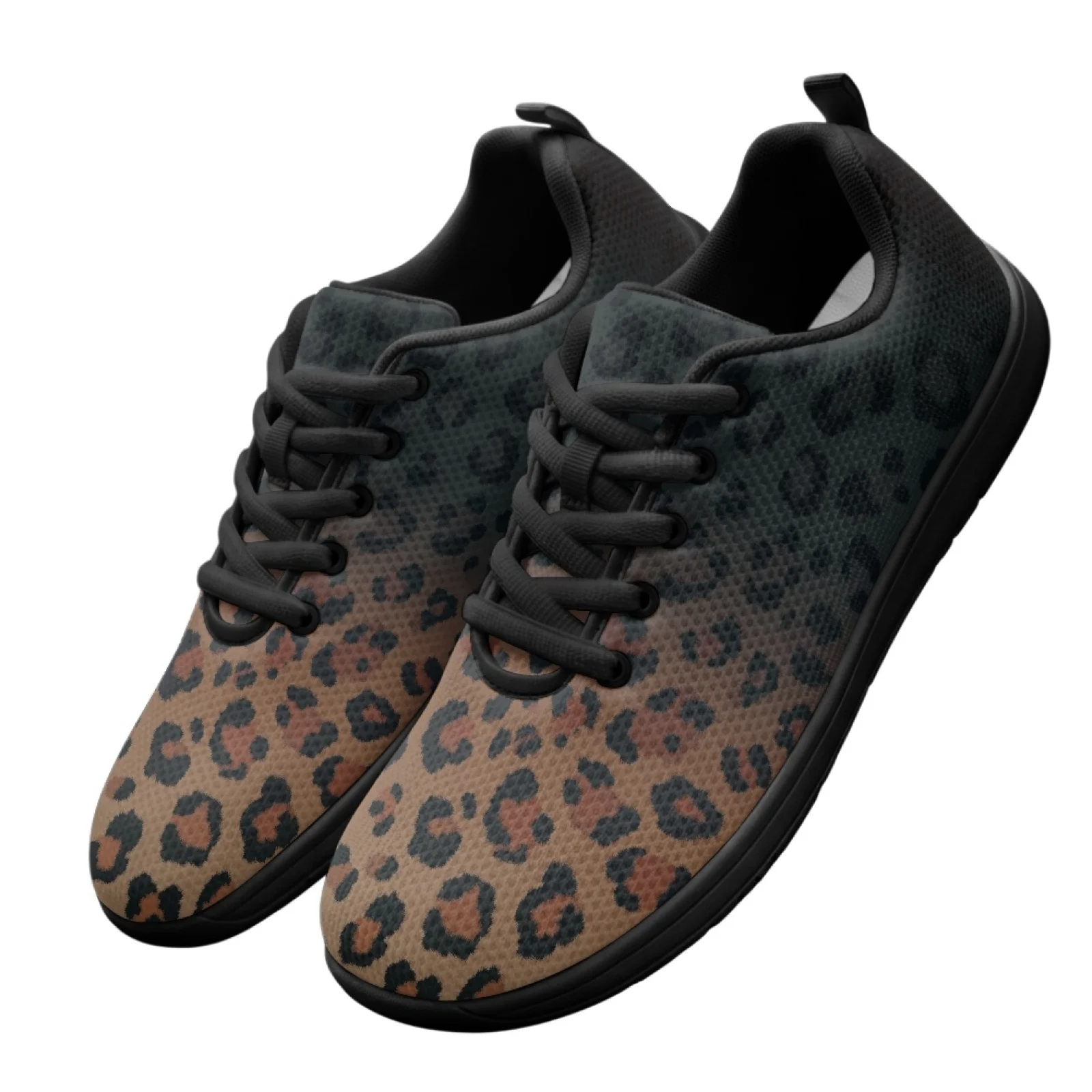 PENSTROLL Leopard Print Running Climbing Shoes Walking Sneakers for Men Comfortable Barefoot Shoes