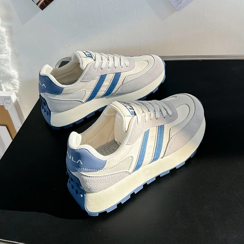 Korean Version Vulcanized Casual Shoes Women's Shoes 2023 Spring New Running Sports Shoes With All Heightening Board Shoes 232-1