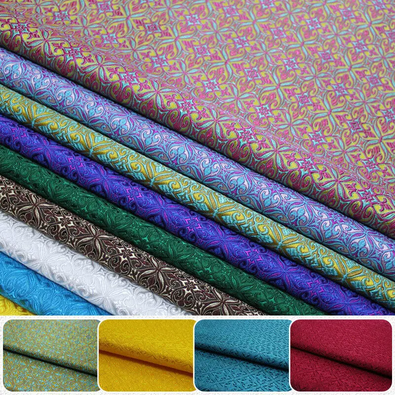 Half a meter Vintage Silk Satin Brocade Jacquard Brocade Fabric Chinese Style DIY Cheongsam Costume Upholstery Sewing Patchwork