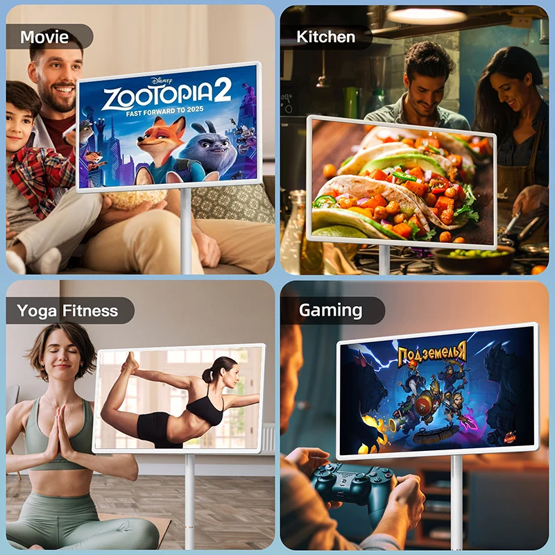 2025 Hot Sales Moveable 32 Inch Android 15 Portable TV Tablet PC with Battery Smart Touch Big Screen  Tv Interactive Television