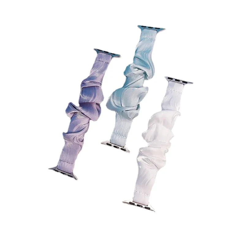 Cinturino per capelli in Chiffon per Apple Watch Serie 7 Correa 45mm 44mm 40 42 38 bracciale elastico per iWatch 9 8 Se 6 5 2 Ultra 49