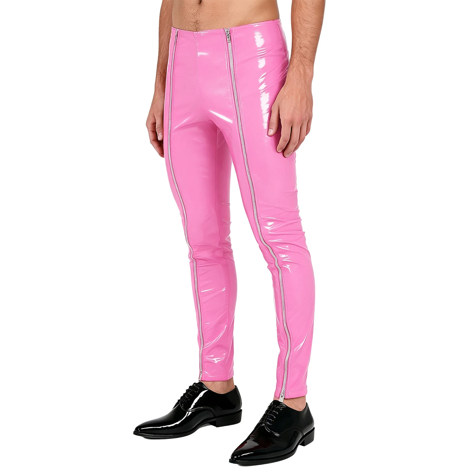 Herren Wet-Look-Lederhose mit  – High Waist Leggings Bewertung und Preis
