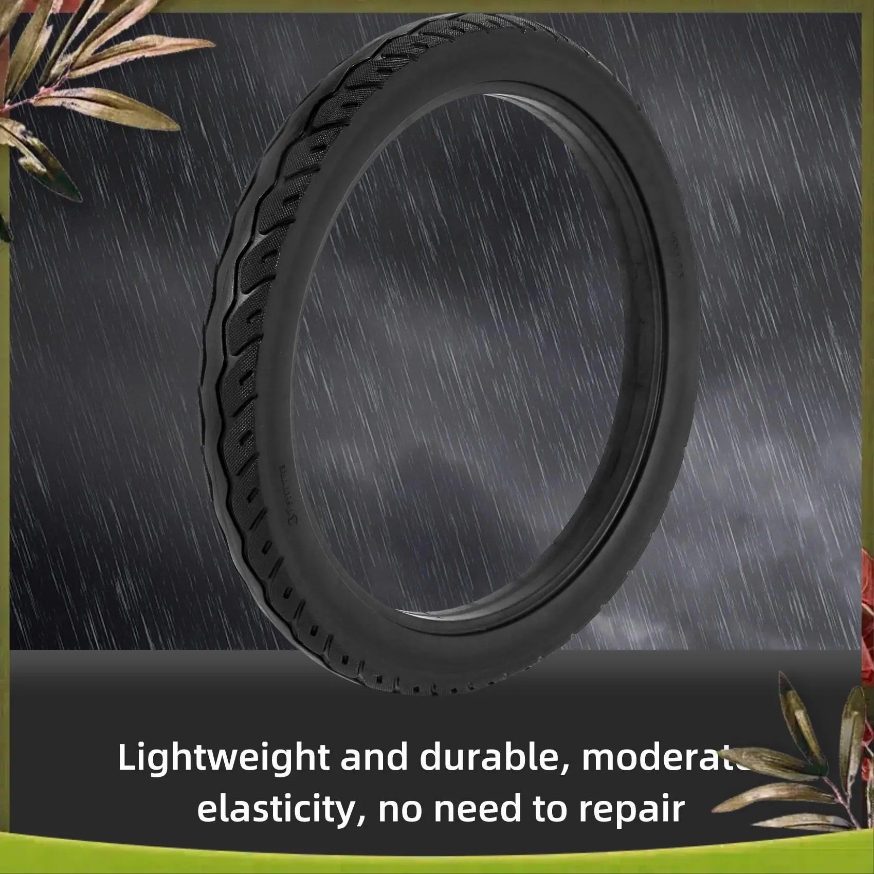 

Portable 16 Inch 16 X 1.75 Bicycle Solid Tires Bicycle Bike Tires 16 X 1.75 Black Rubber Non-Slip Tires Cycling Tyre