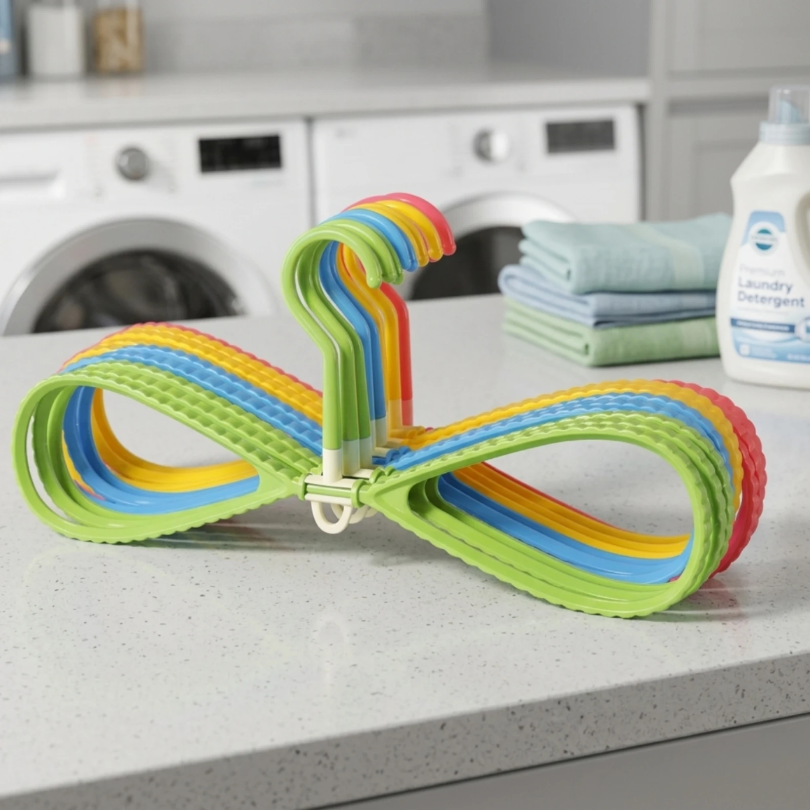 15 Pieces Butterfly Hanger Wide Shoulder Hanger with Rotating Hook Wet and Dry Ribbed for Closet, Laundry
