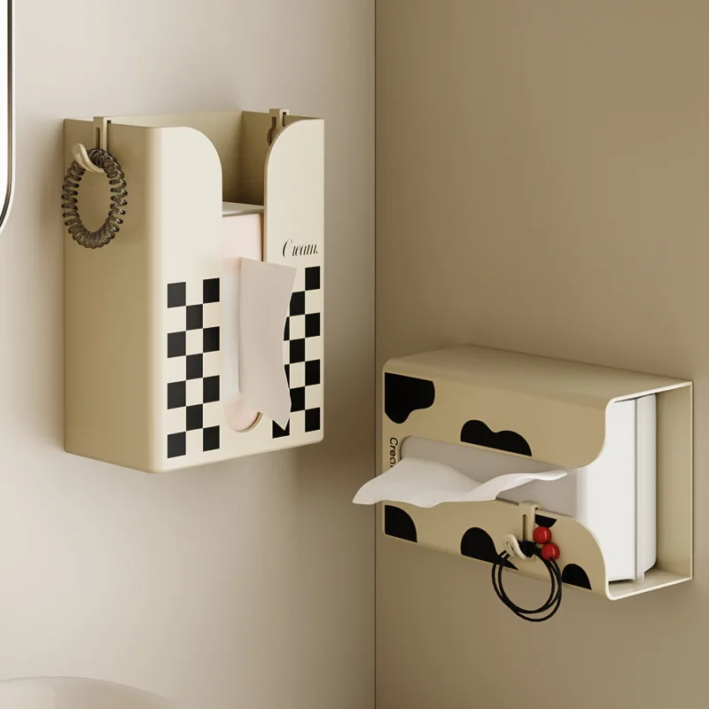 New Wall Hanging Tissue Box Toilet Paper Drawer In The Bathroom, and Household Washcloth Storage Box Drawer Box Tissue Holder